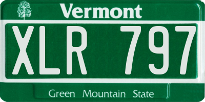 VT license plate XLR797