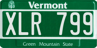 VT license plate XLR799