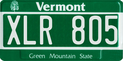 VT license plate XLR805
