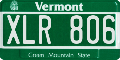 VT license plate XLR806