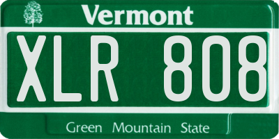 VT license plate XLR808