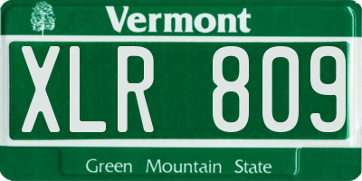 VT license plate XLR809