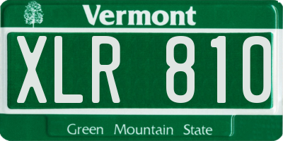 VT license plate XLR810