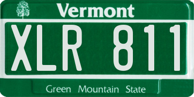 VT license plate XLR811