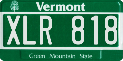 VT license plate XLR818
