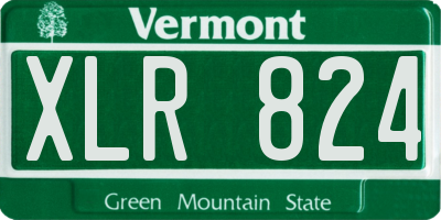 VT license plate XLR824