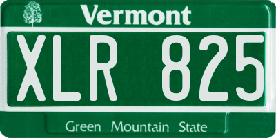 VT license plate XLR825