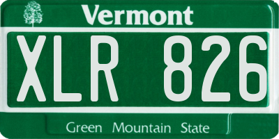 VT license plate XLR826