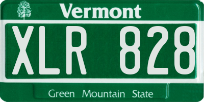 VT license plate XLR828