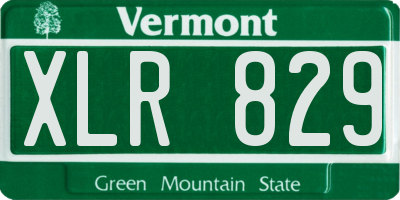 VT license plate XLR829