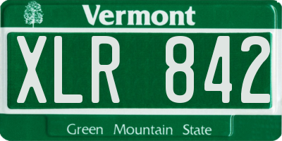 VT license plate XLR842