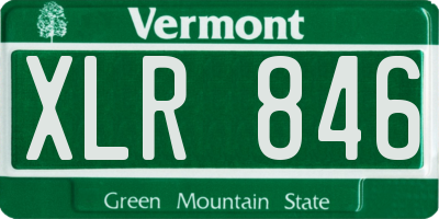 VT license plate XLR846