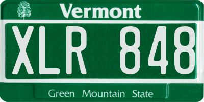 VT license plate XLR848