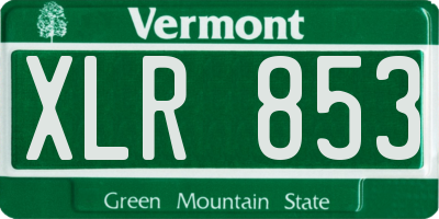 VT license plate XLR853
