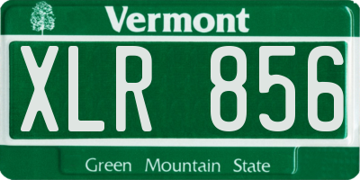 VT license plate XLR856