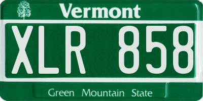 VT license plate XLR858
