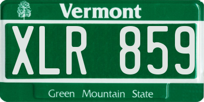 VT license plate XLR859