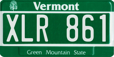 VT license plate XLR861