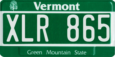 VT license plate XLR865