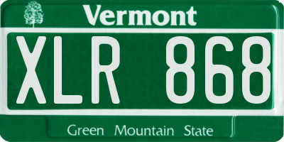 VT license plate XLR868