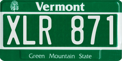 VT license plate XLR871