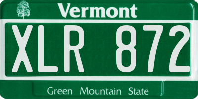 VT license plate XLR872