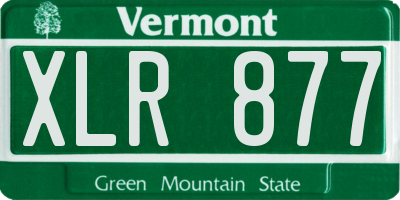 VT license plate XLR877