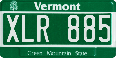 VT license plate XLR885