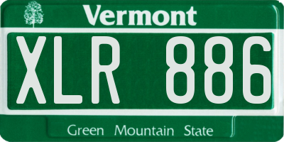 VT license plate XLR886