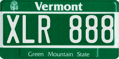 VT license plate XLR888