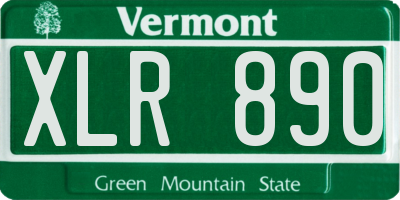 VT license plate XLR890