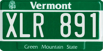 VT license plate XLR891