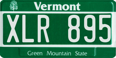 VT license plate XLR895