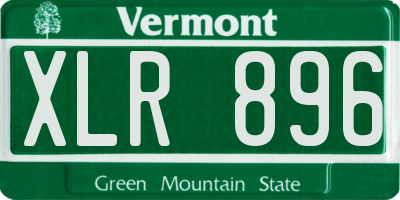 VT license plate XLR896