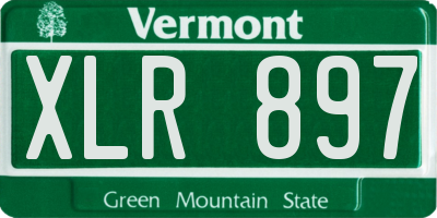 VT license plate XLR897