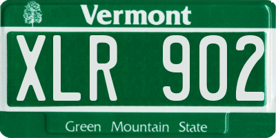 VT license plate XLR902