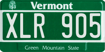 VT license plate XLR905