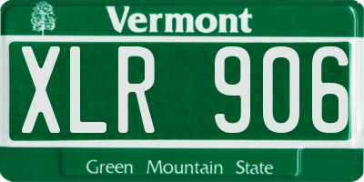 VT license plate XLR906