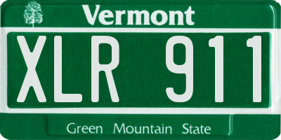 VT license plate XLR911