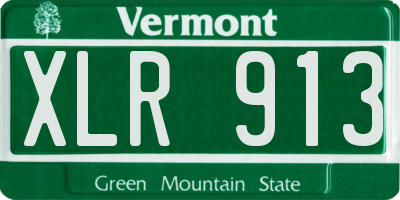 VT license plate XLR913