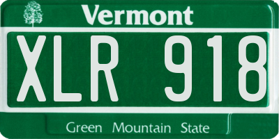 VT license plate XLR918