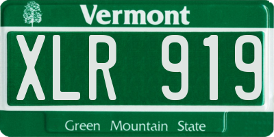 VT license plate XLR919