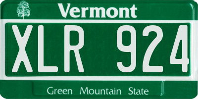 VT license plate XLR924
