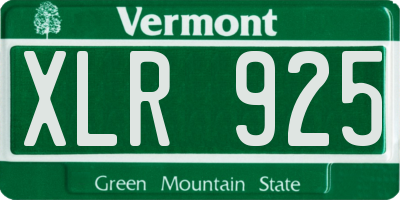 VT license plate XLR925