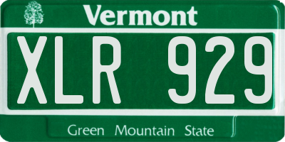 VT license plate XLR929