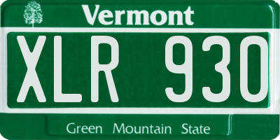 VT license plate XLR930