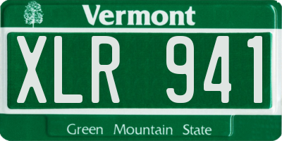 VT license plate XLR941