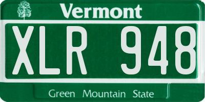 VT license plate XLR948