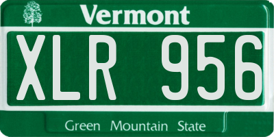 VT license plate XLR956