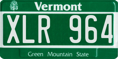 VT license plate XLR964